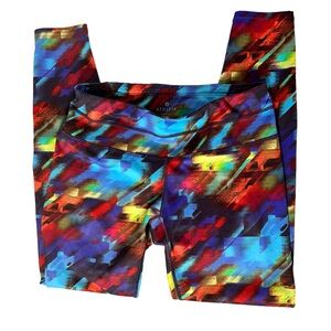 Athleta Colorburst Sonar Yoga/Running Leggings